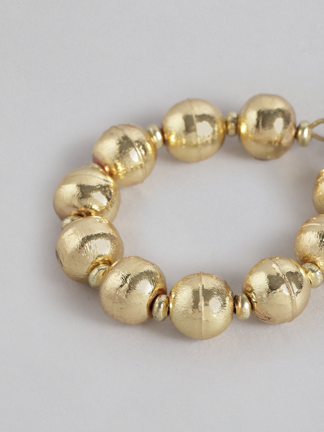 RICHEERA Gold-Plated Circular Drop Earrings