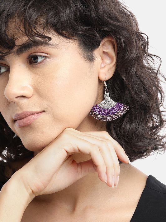 Silver-plated Contemporary Drop Earrings