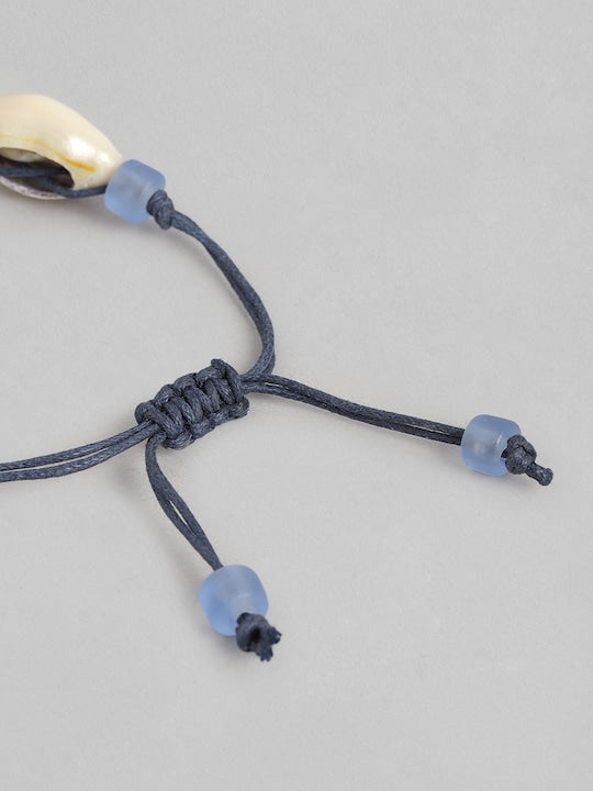 Women Blue & White Wraparound Bracelet