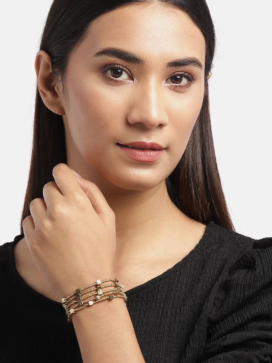 Women Gold-Toned Bangle-Style Bracelet