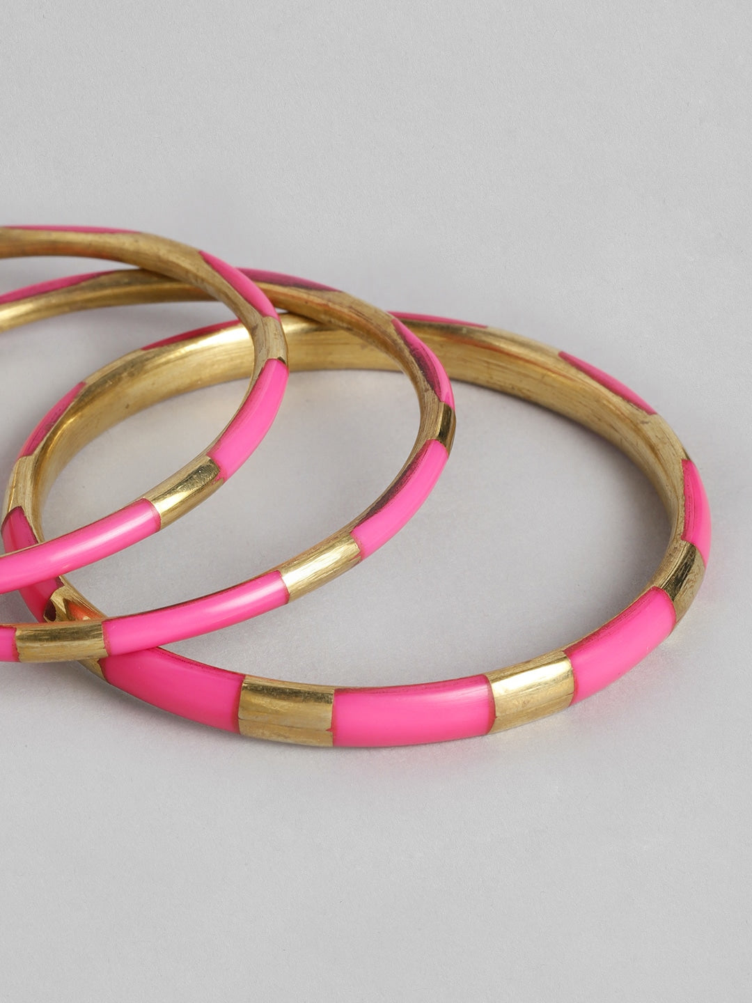 Women Pink & Gold-Toned Ring Bracelet