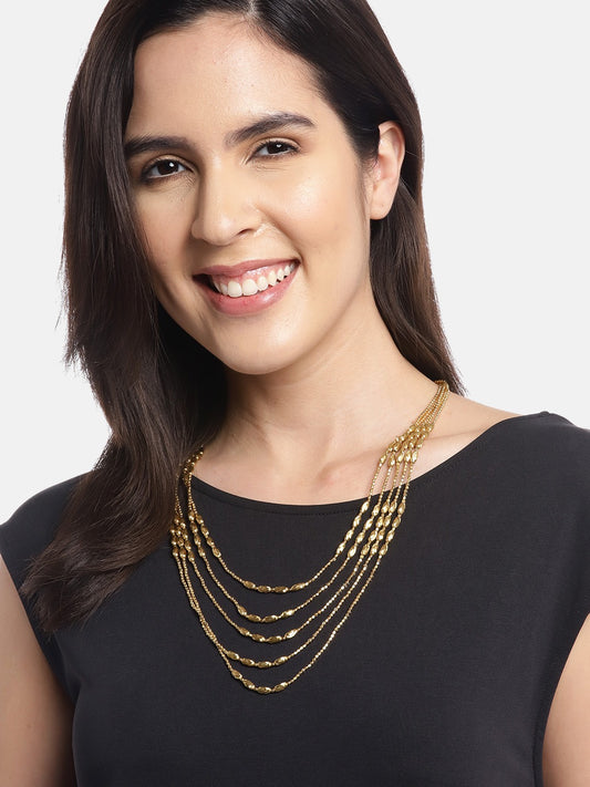 RICHEERA Brass Gold-Plated Necklace