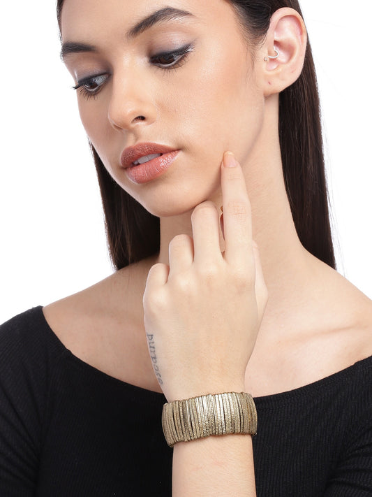 Women Gold-Toned Bangle-Style Bracelet