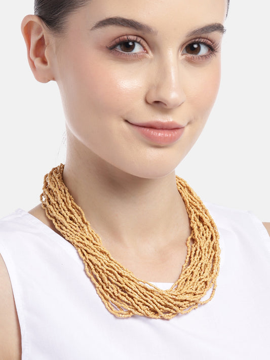 Beaded Multi-Layered Statement Necklace