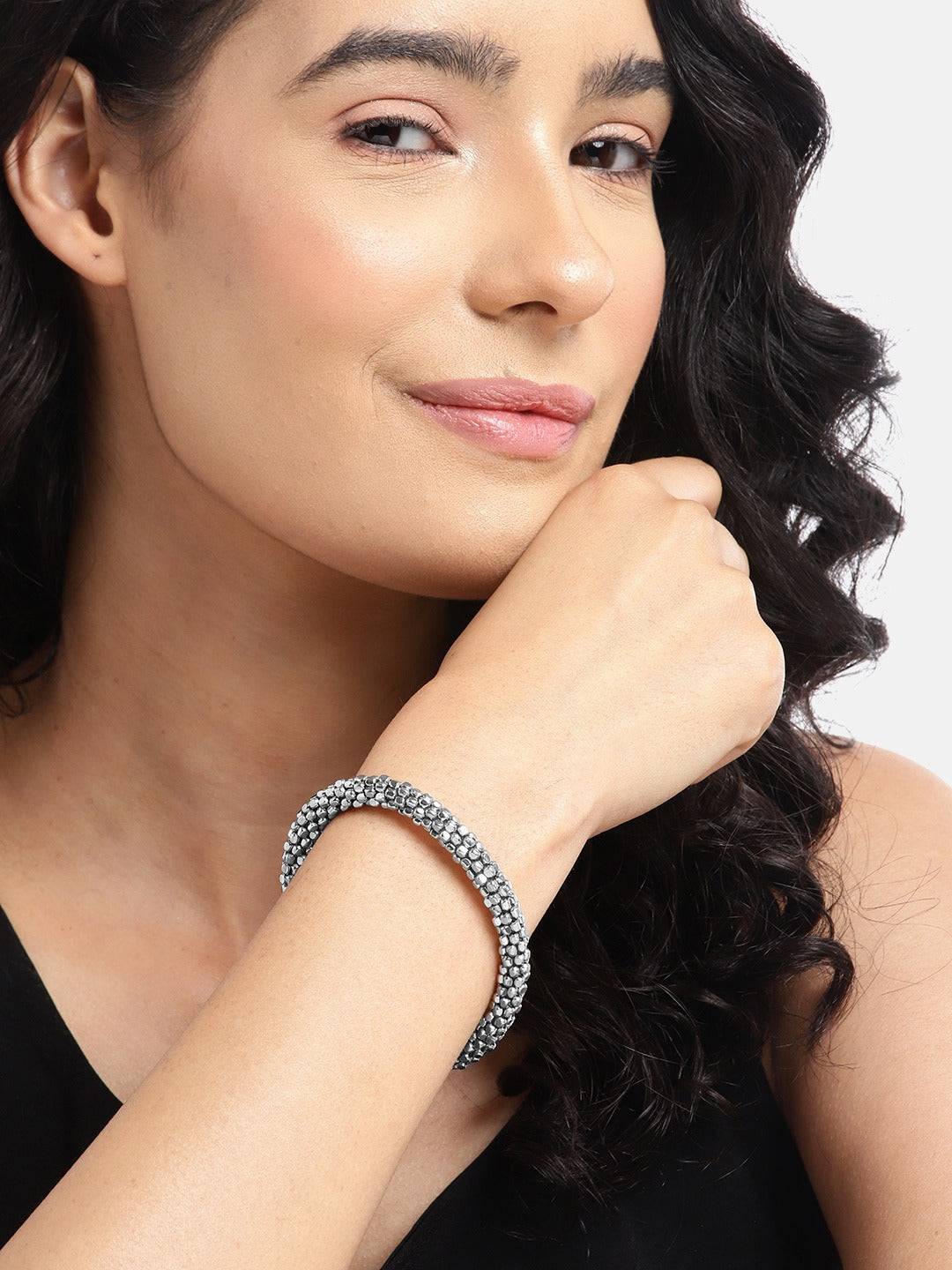 Women Brass Silver-Plated Bracelet