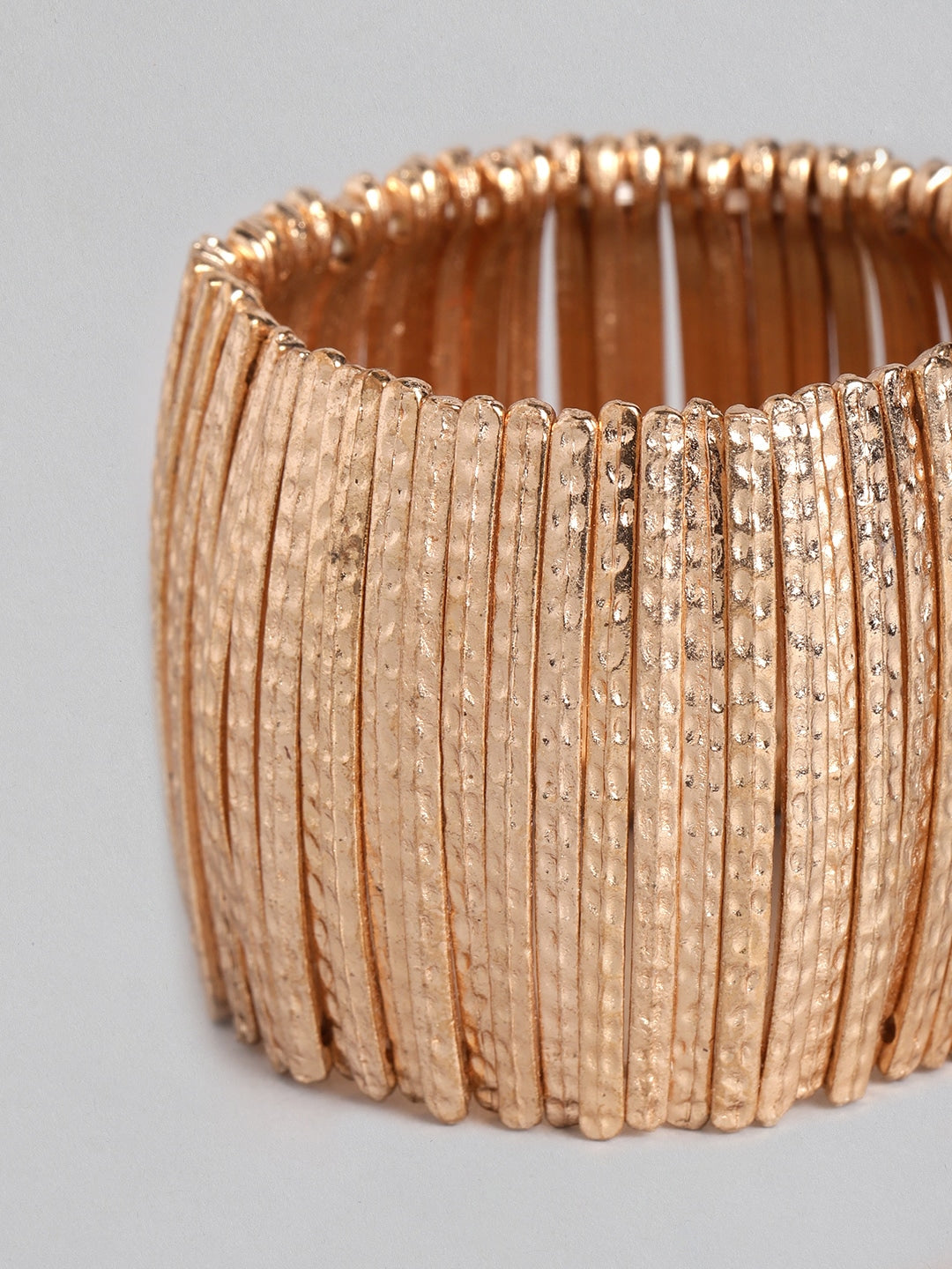 Women Rose Gold Rose Gold-Plated Elasticated Bracelet