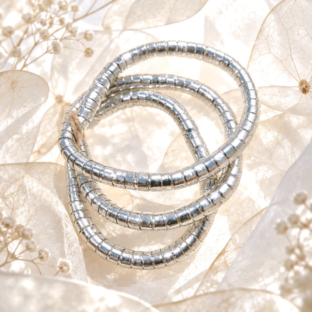 RICHEERA Silver-Plated Handcrafted Western Stretchable Bracelet