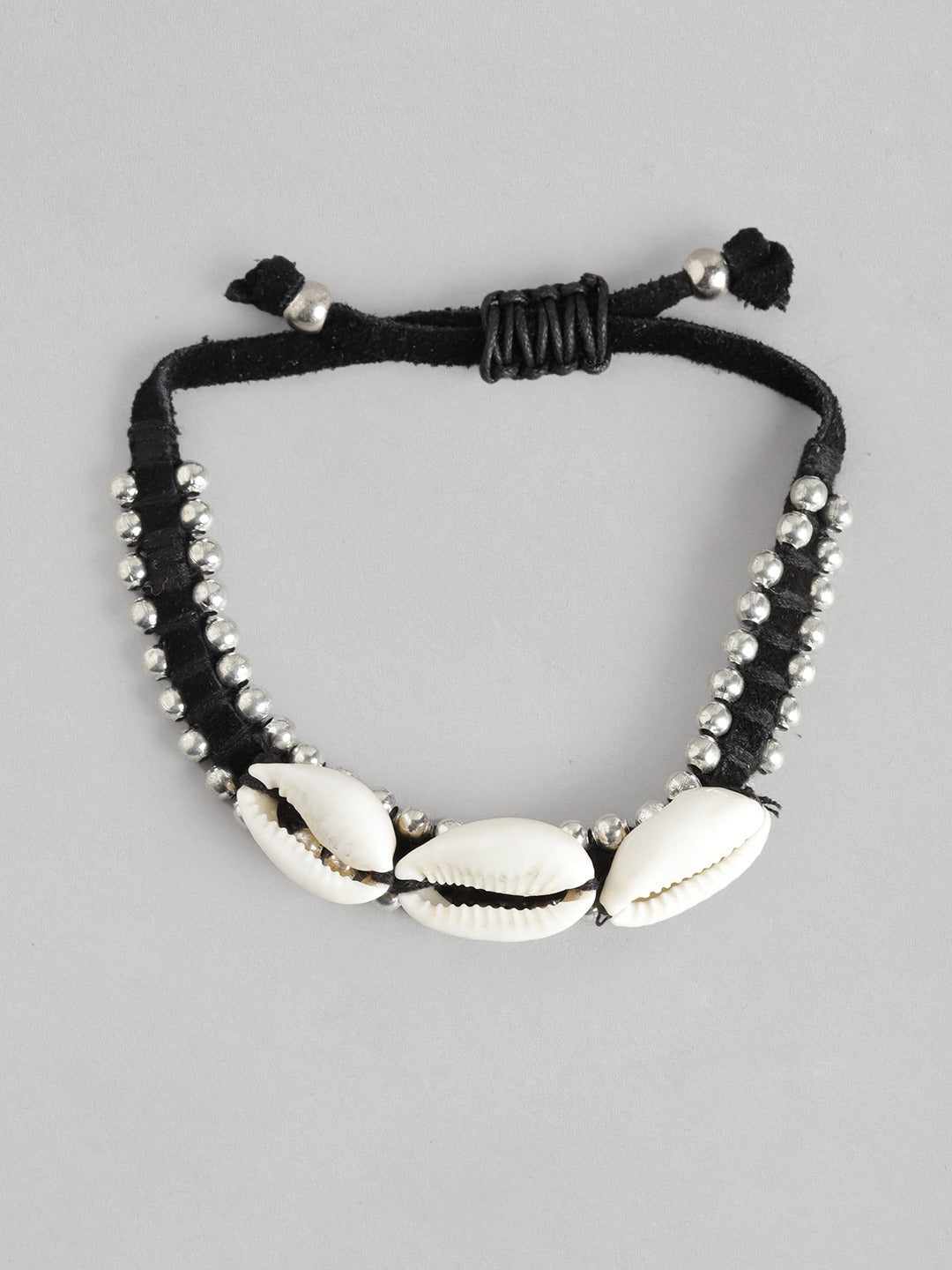 RICHEERA Women Black & Silver-Toned Armlet Bracelet