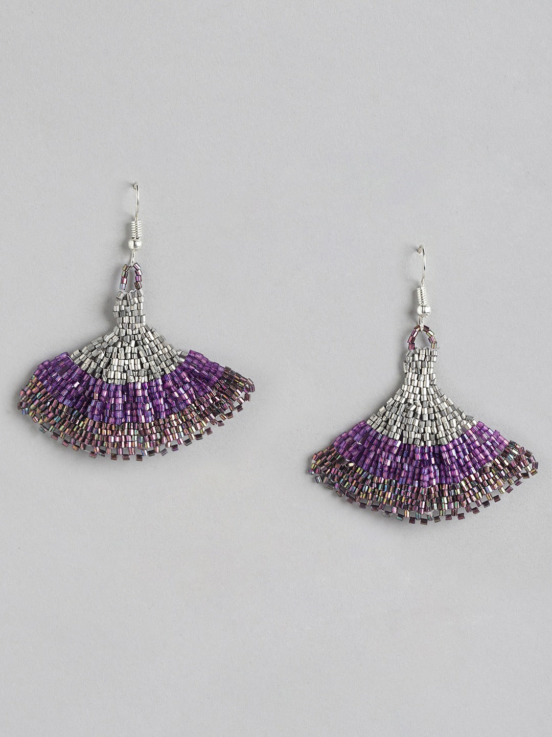 Silver-plated Contemporary Drop Earrings