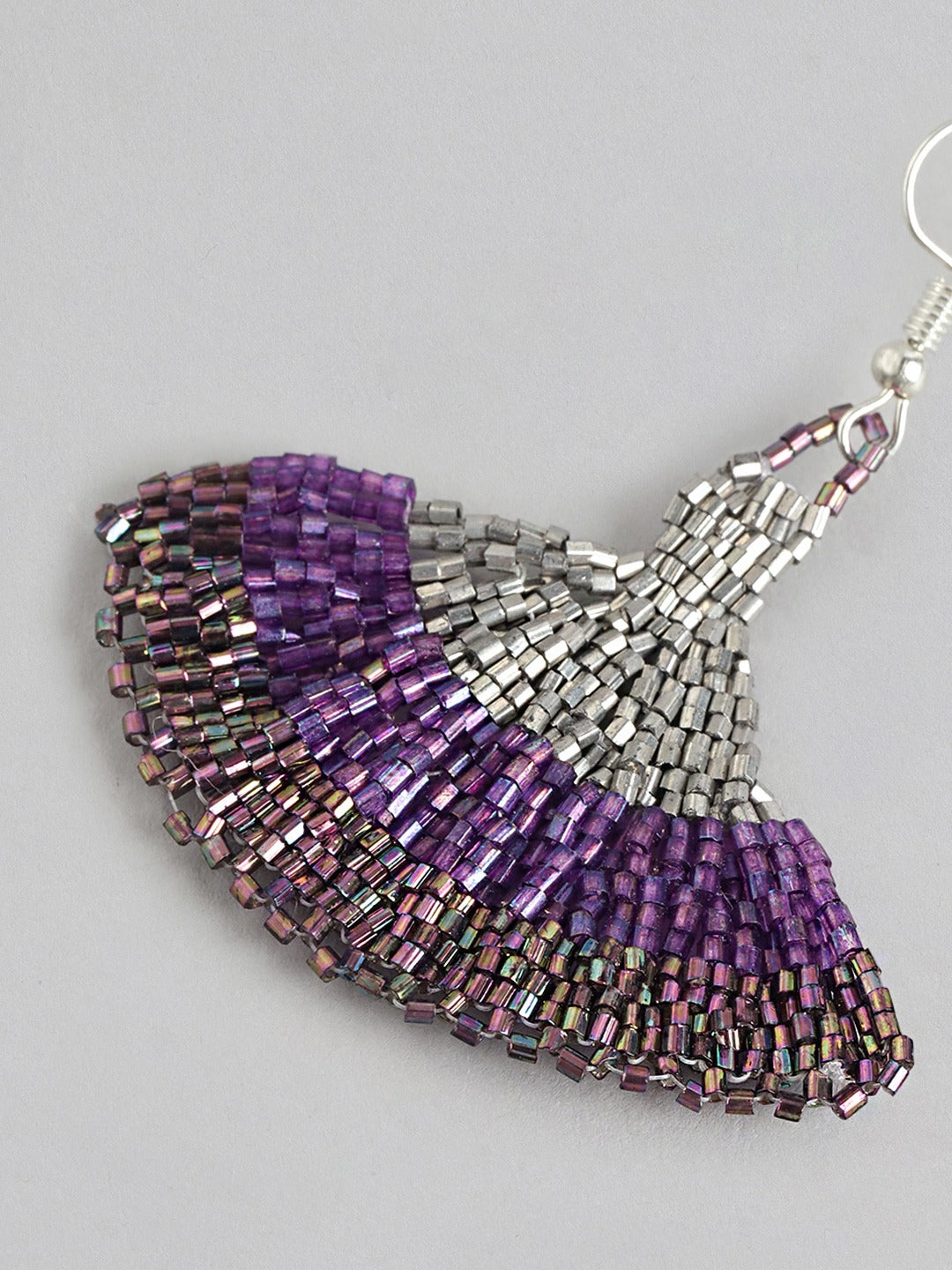 Silver-plated Contemporary Drop Earrings