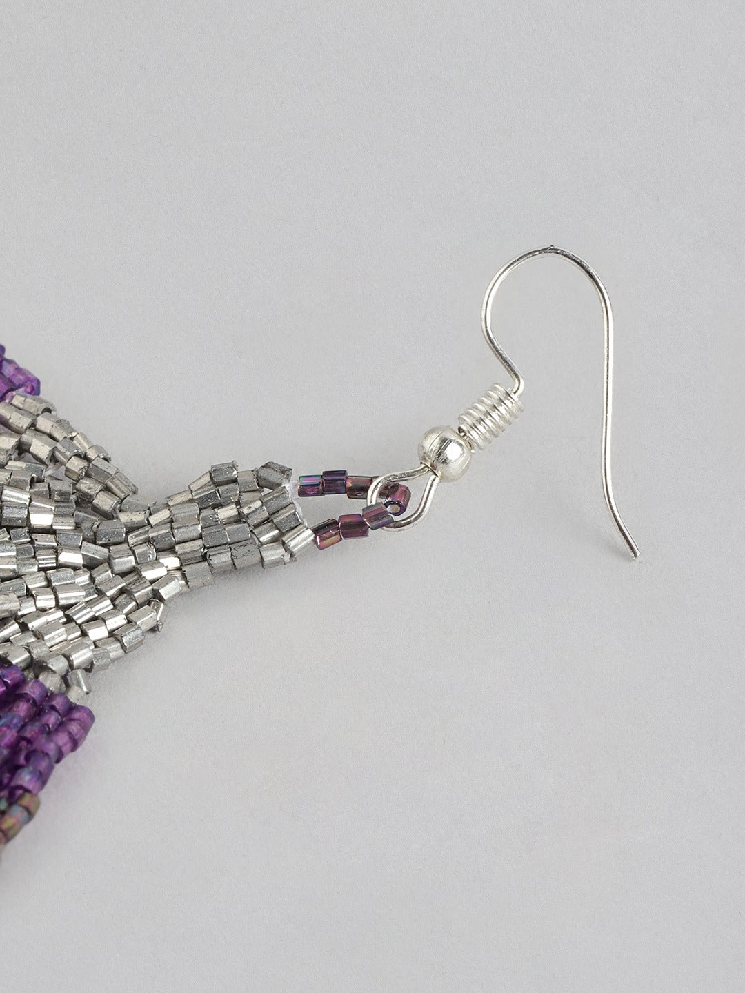 Silver-plated Contemporary Drop Earrings