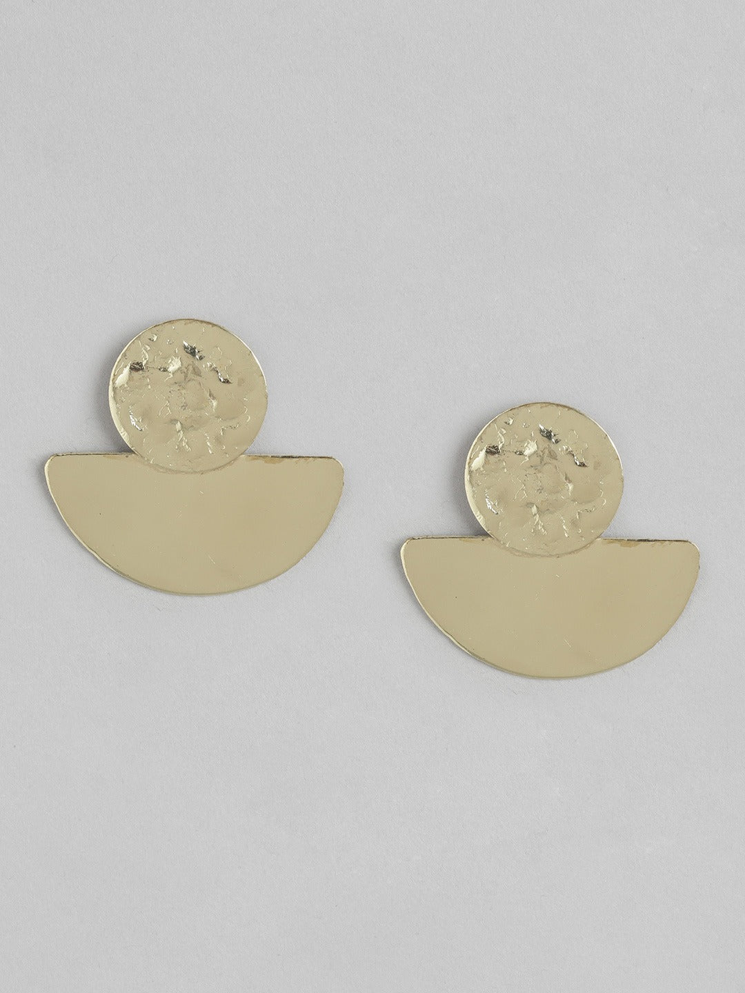 Gold-Plated Geometric Drop Earrings
