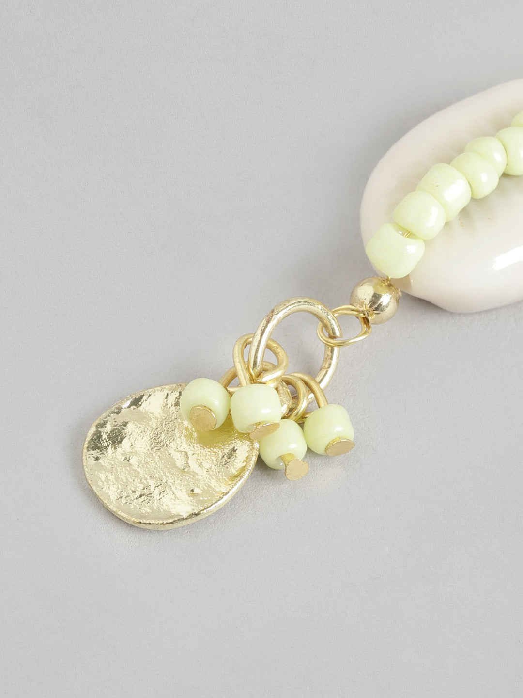 Gold-Plated Quirky Artificial Beads Drop Earrings