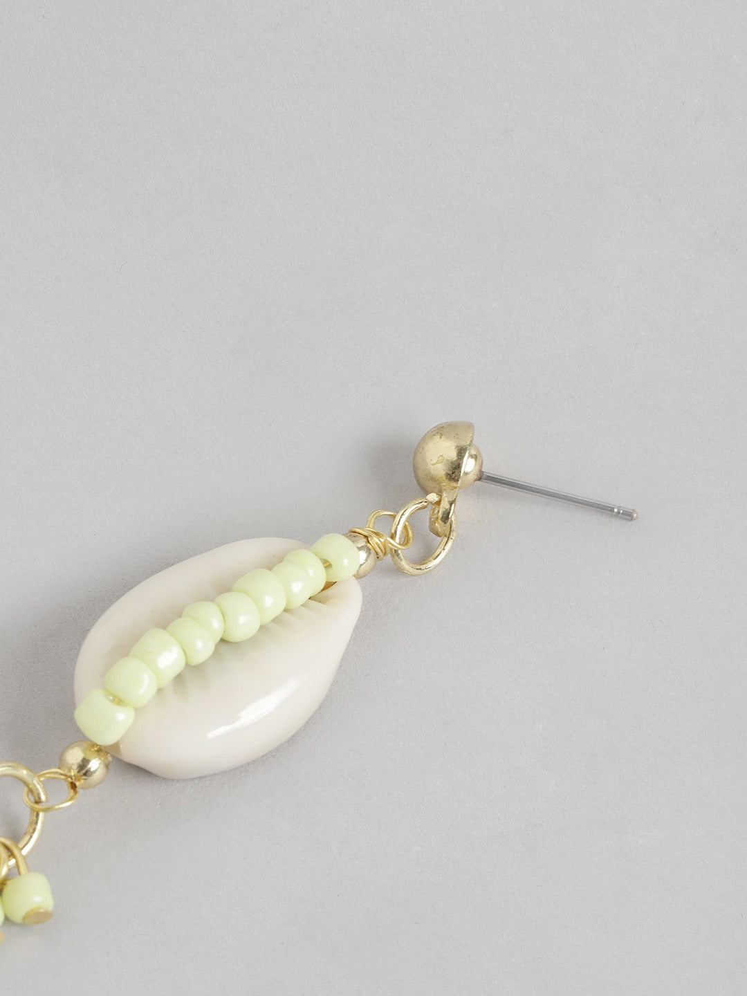 Gold-Plated Quirky Artificial Beads Drop Earrings