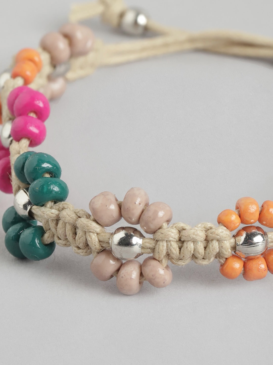 Women Silver-Plated Wraparound Bracelet