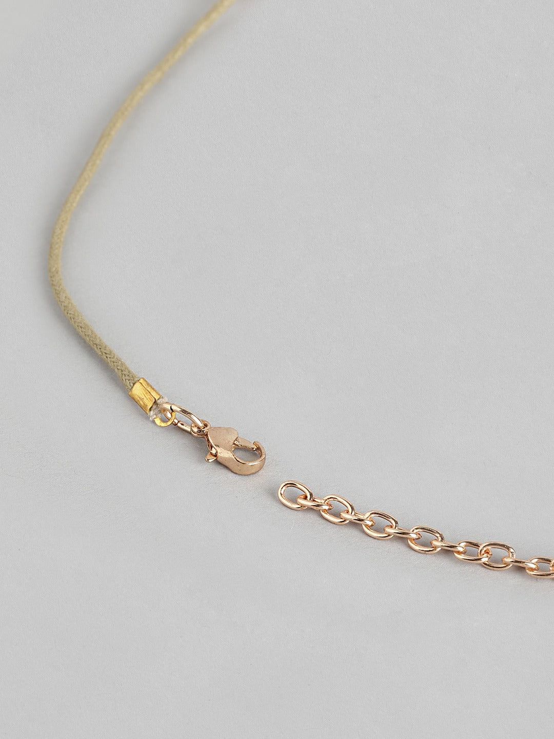 Rose Gold-Plated Artificial Beads Necklace