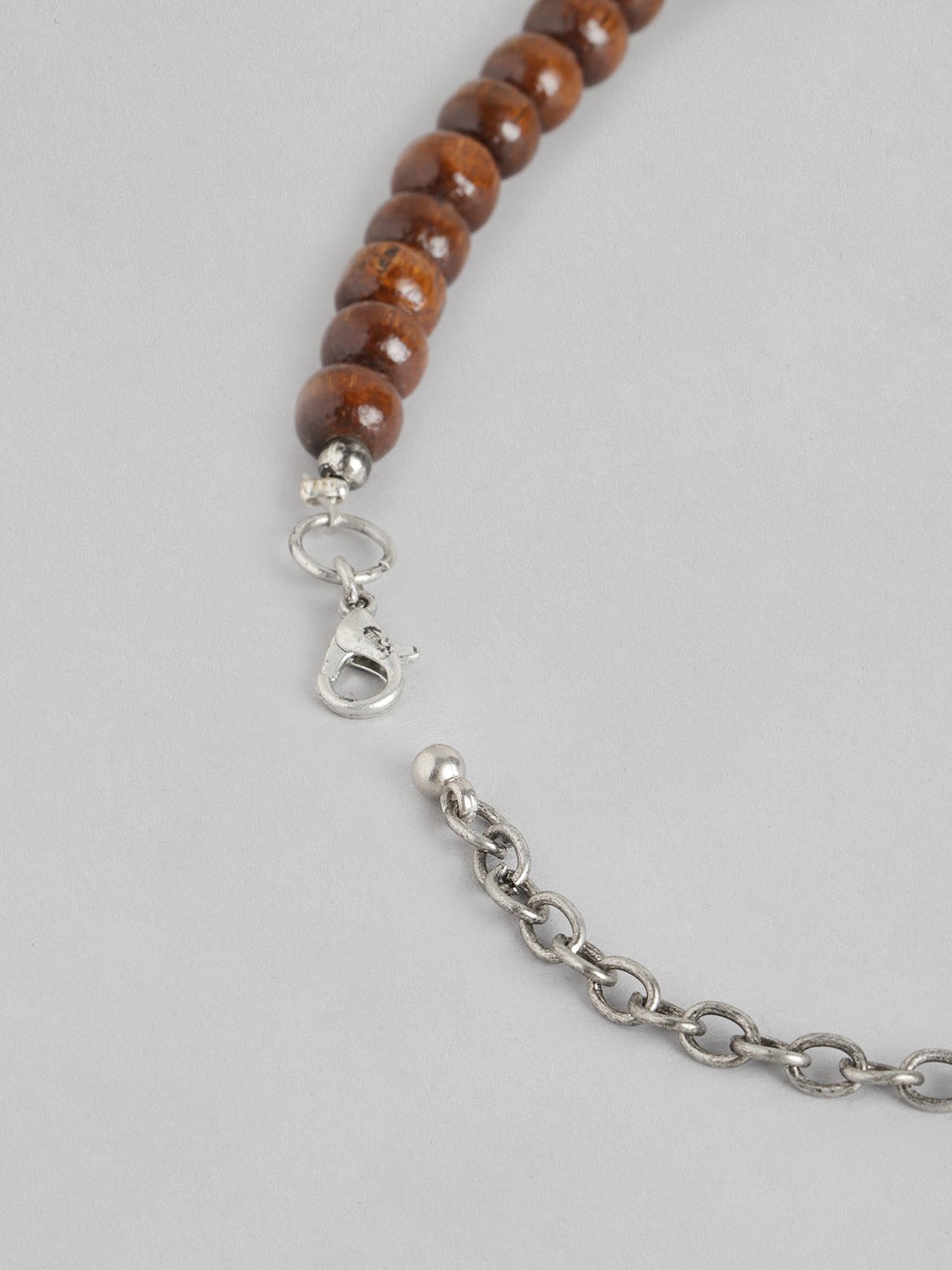 Silver-Plated Artificial Beads Necklace