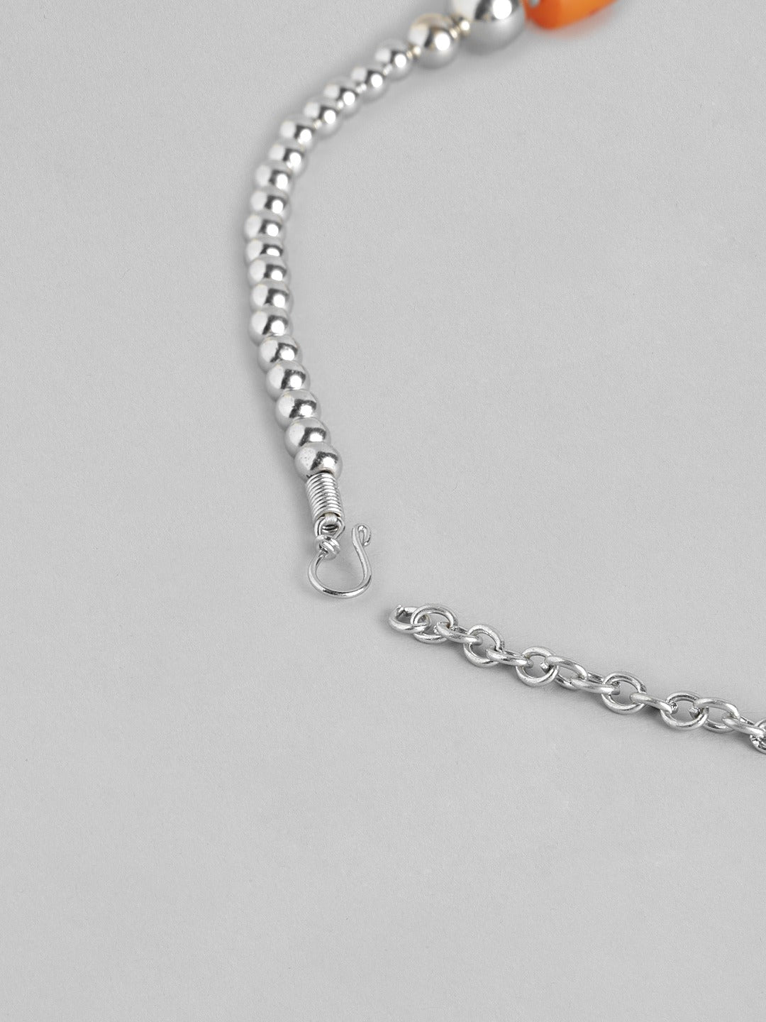 Silver-Plated Artificial Beads Necklace