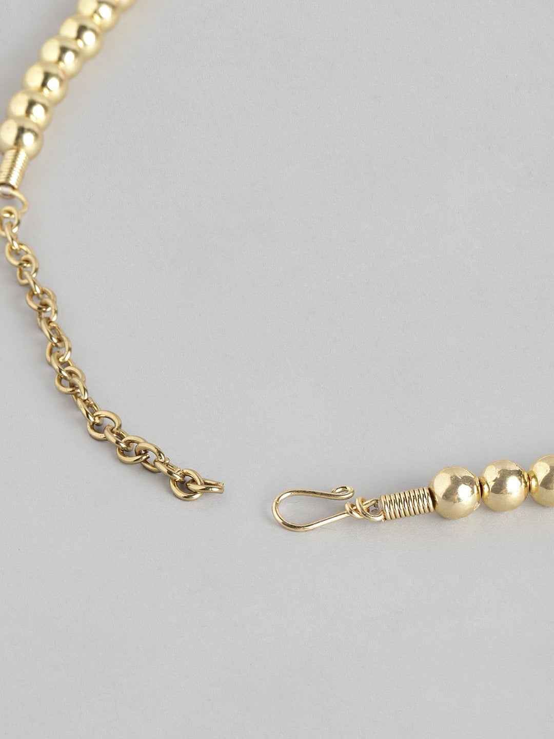 Gold-Plated Artificial Stones & Beads Necklace