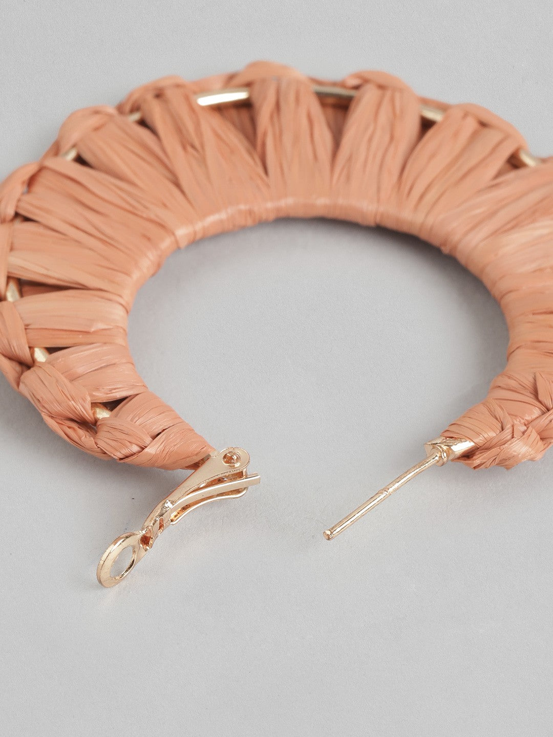 Rose-Gold Plated Circular Hoop Earrings