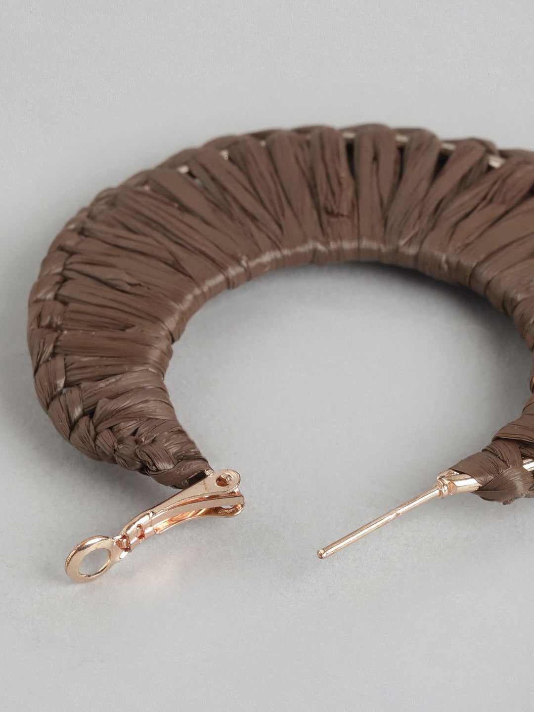 Rose Gold-Plated Circular Hoop Earrings