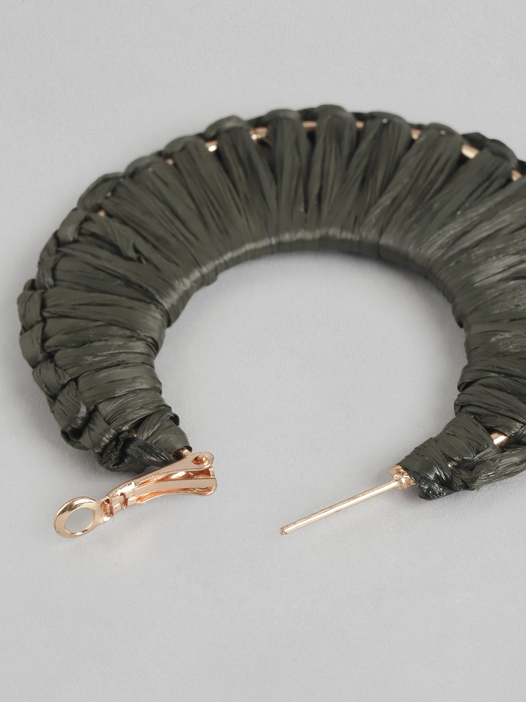 Rose-Gold Plated Circular Hoop Earrings