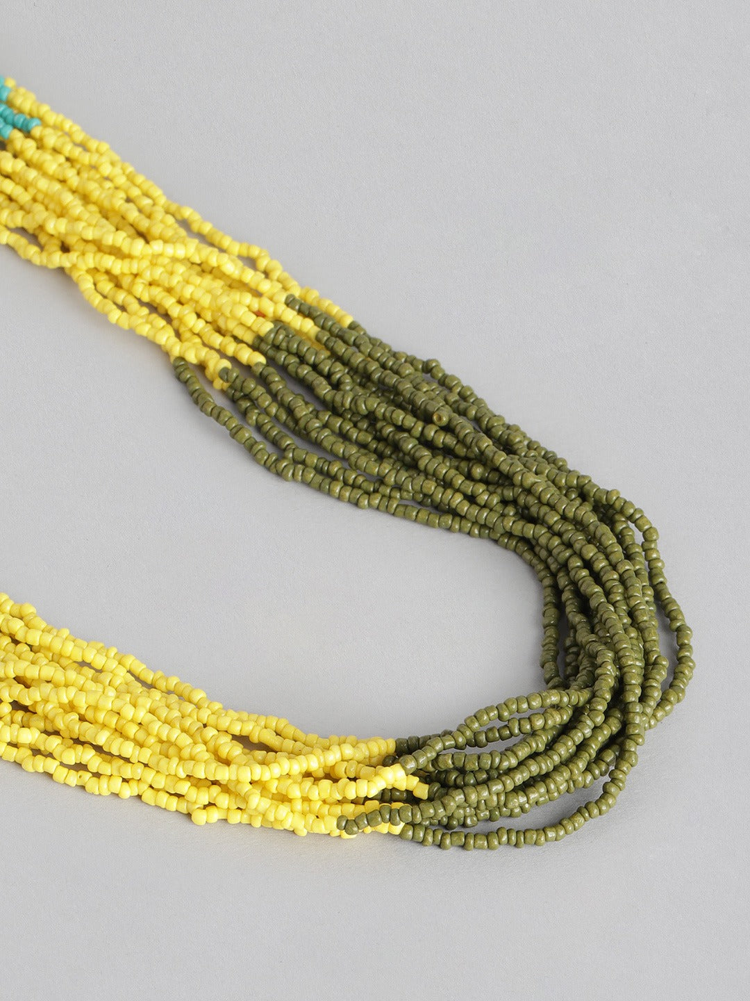 Artificial Beads Layered Necklace