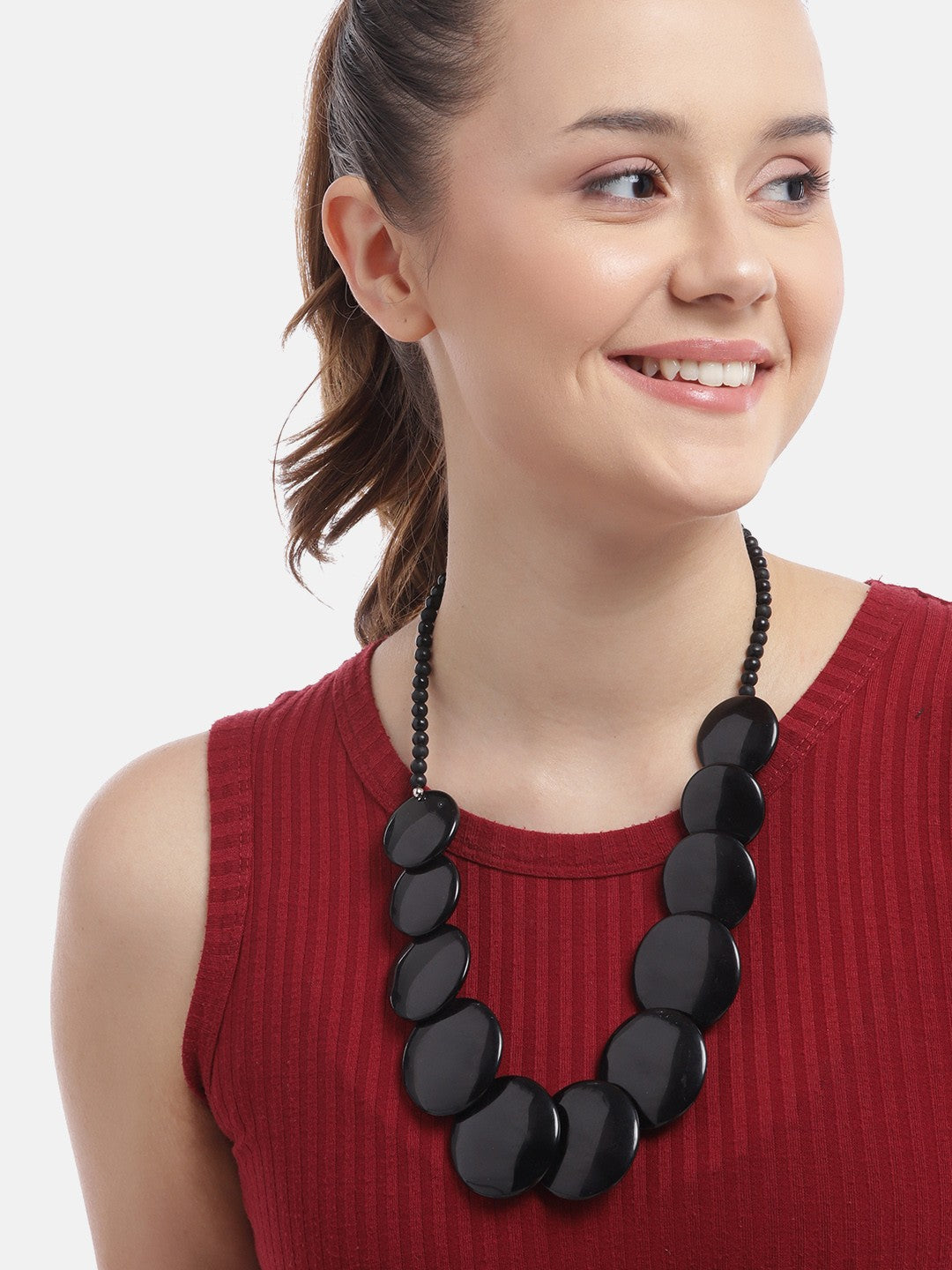 RICHEERA Silver-Plated Resin Necklace