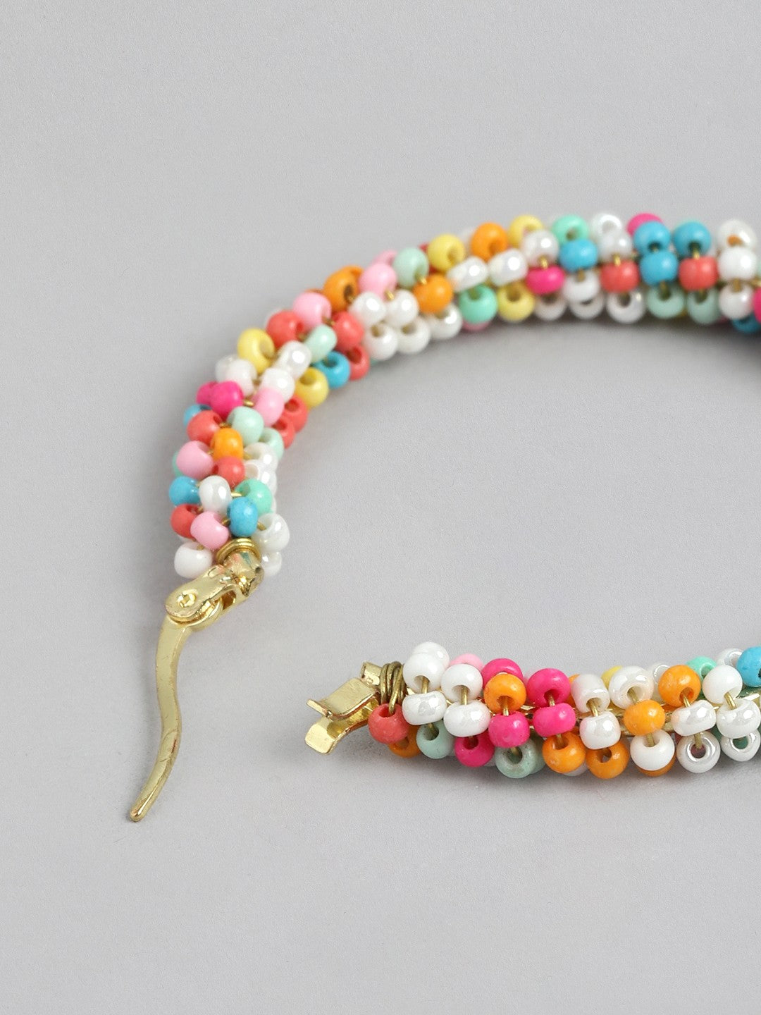 RICHEERA Gold-plated Multicolor Contemporary Hoop Earrings