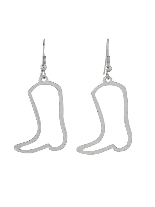 RICHEERA Silver Contemporary Drop Earrings
