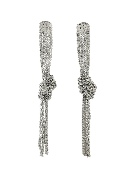 RICHEERA Silver Contemporary Drop Earrings