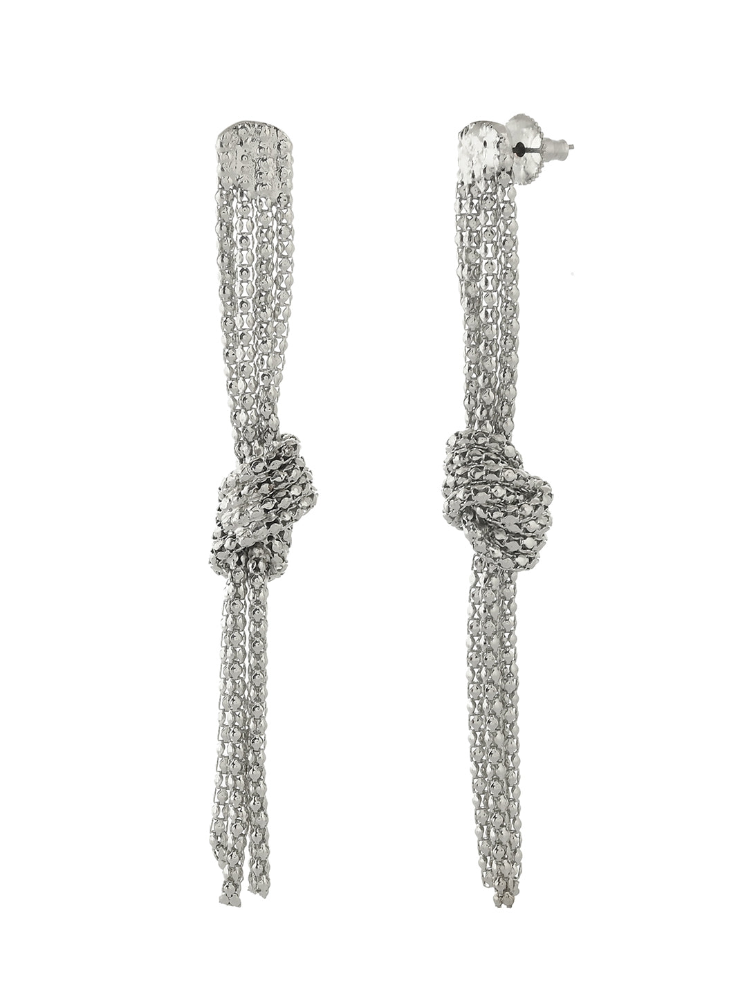 RICHEERA Silver Contemporary Drop Earrings