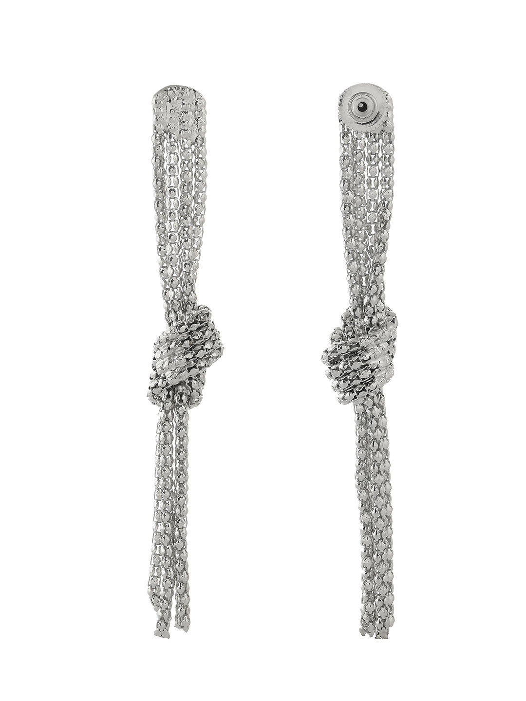RICHEERA Silver Contemporary Drop Earrings