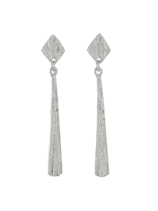 RICHEERA Silver-plated Contemporary Drop Earrings
