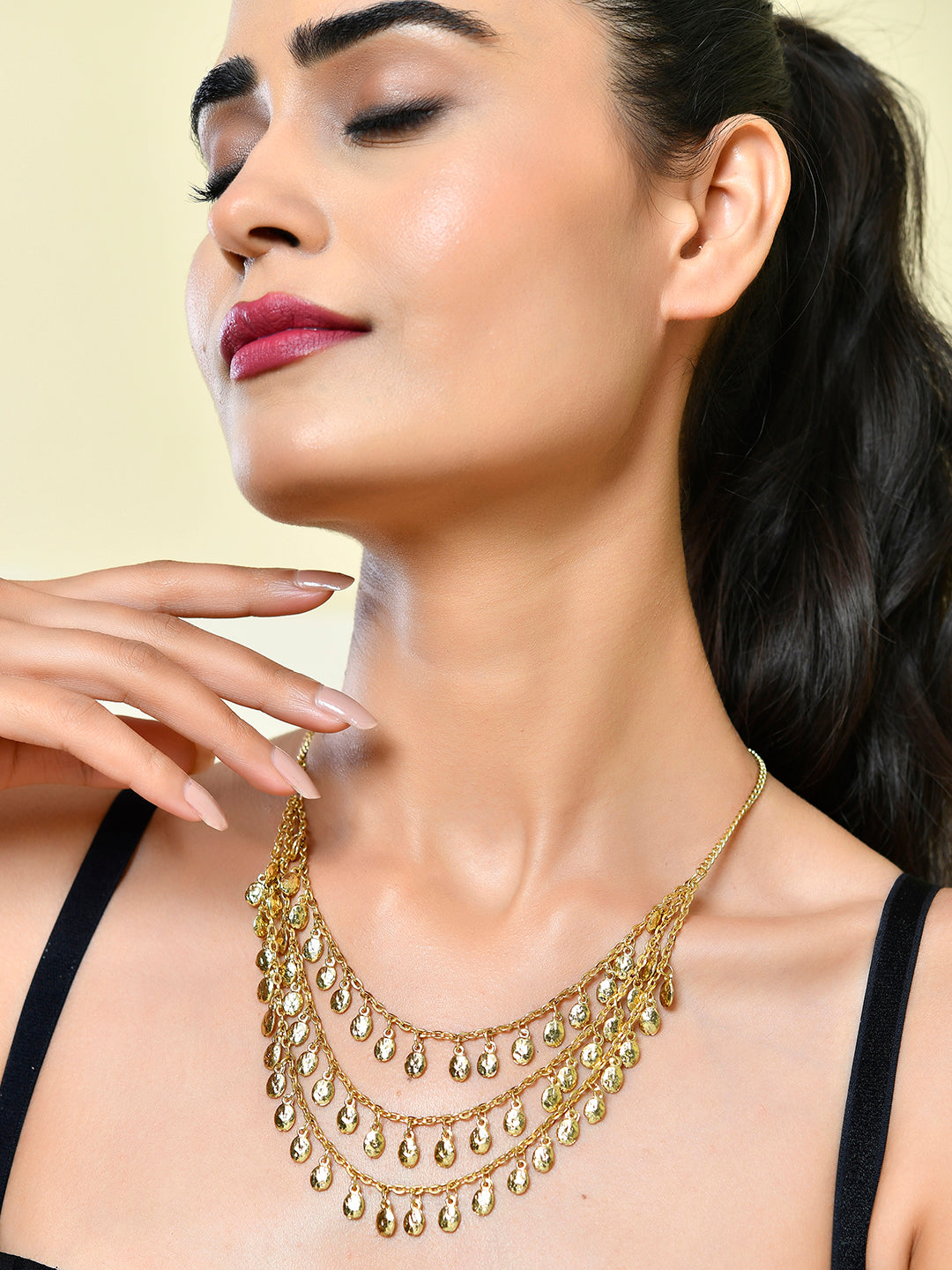 RICHEERA Gold-Plated Antique Necklace