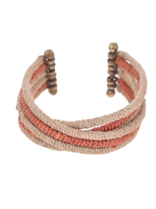 RICHEERA Women Gold-Plated Cuff Bracelet