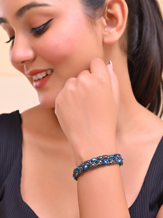 RICHEERA Women Handcrafted Gold-Plated Wraparound Bracelet