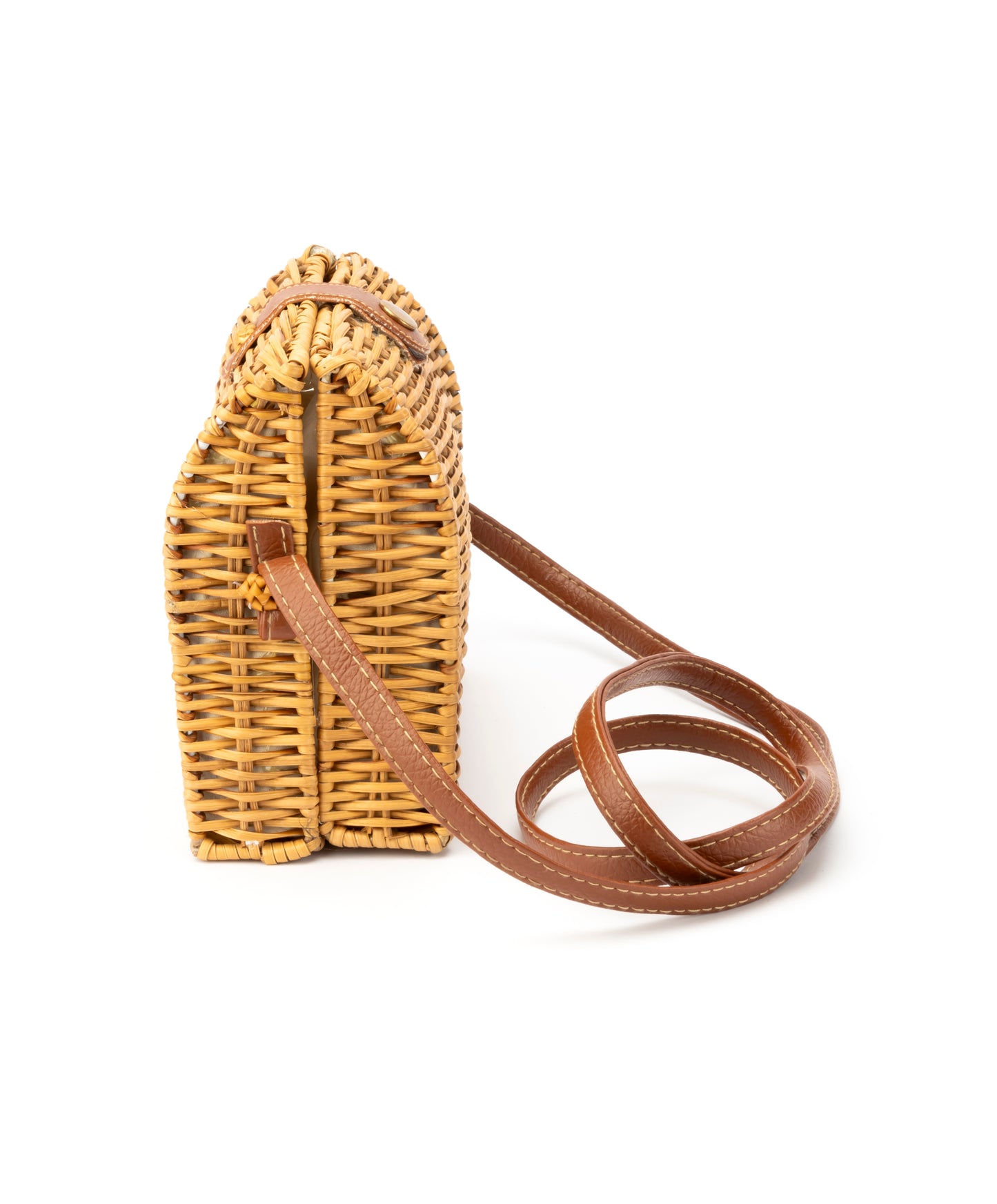 BASKET WEAVE PATTERN SLING BAG