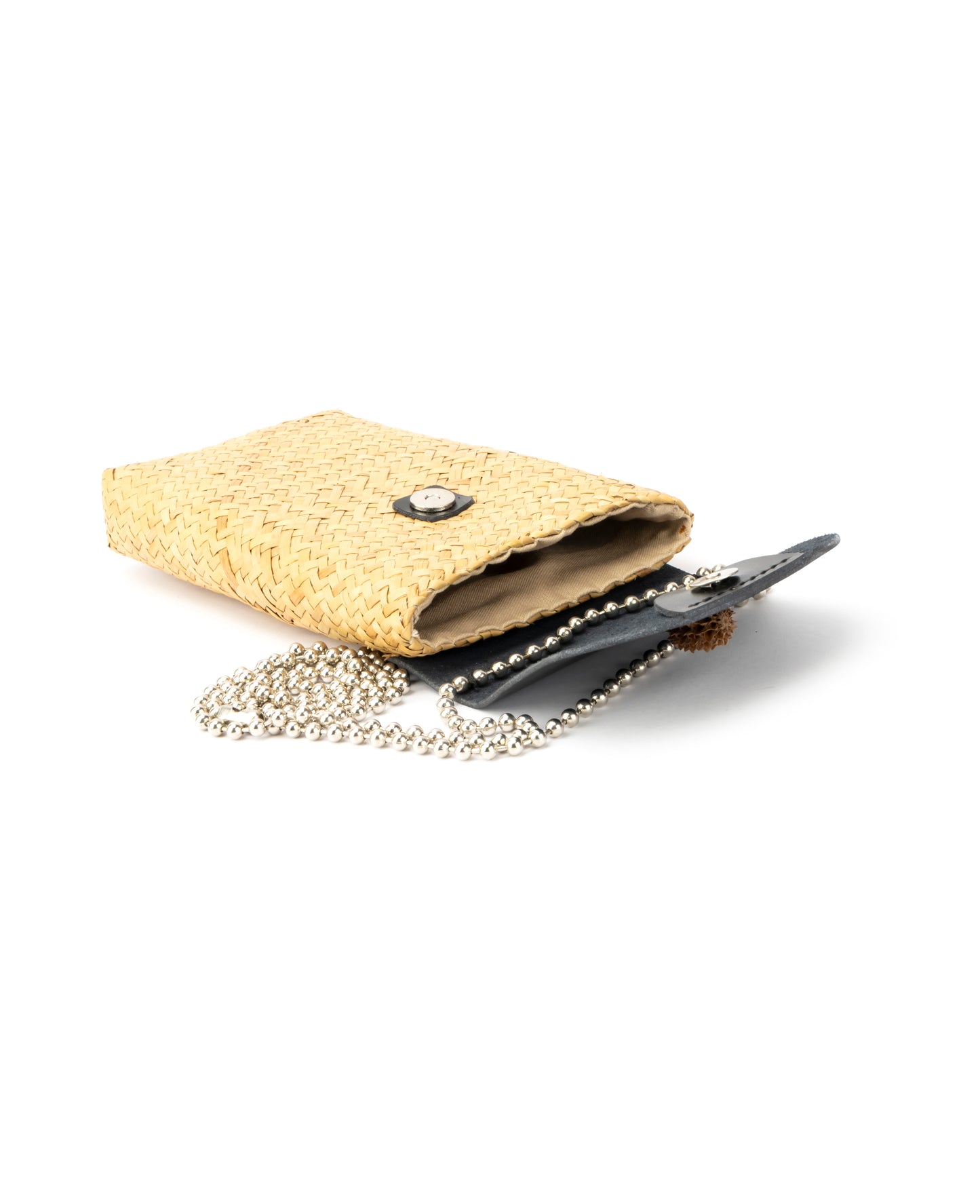 BASKET WEAVE PATTERN SLING BAG