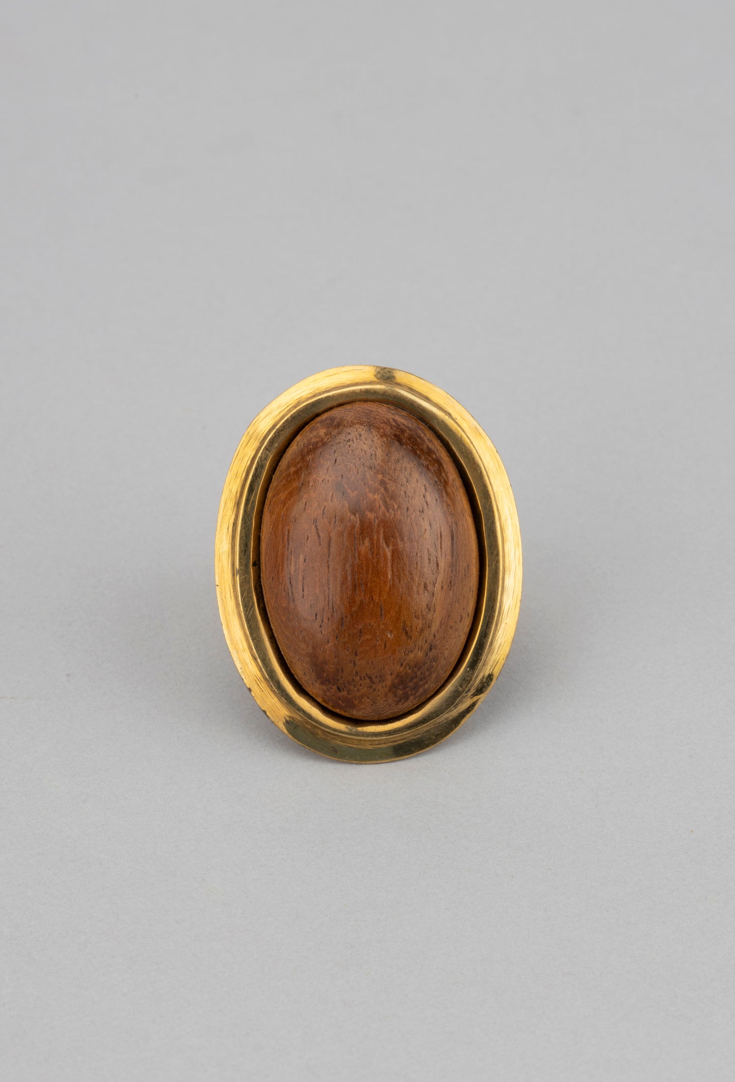 Gold Plated Brown Stone Studded Ring