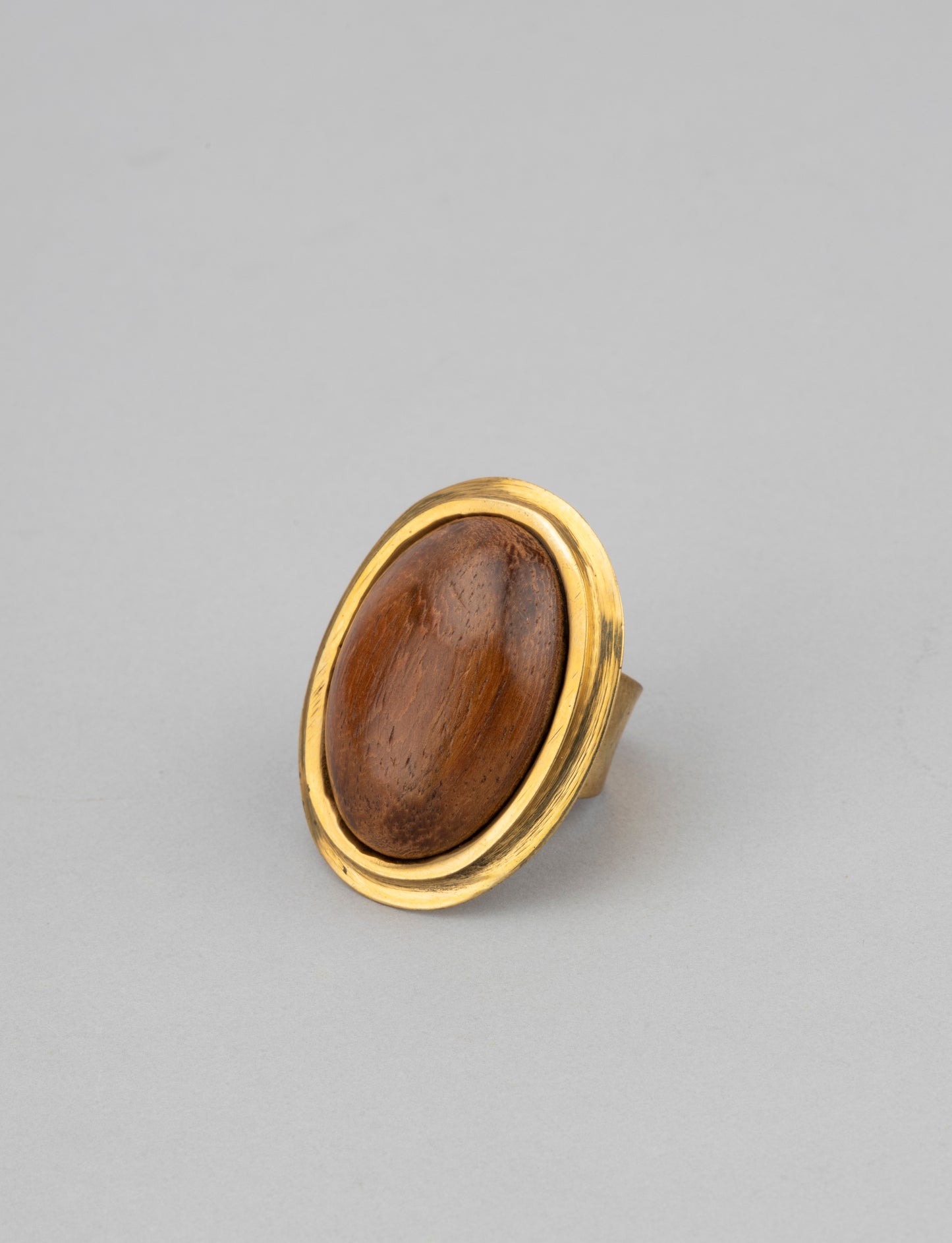 Gold Plated Brown Stone Studded Ring
