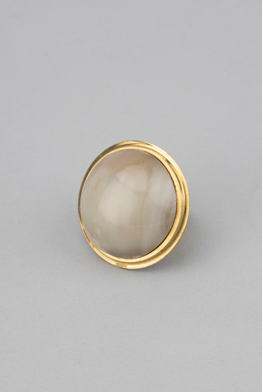 Gold Plated White Stone Studded Ring