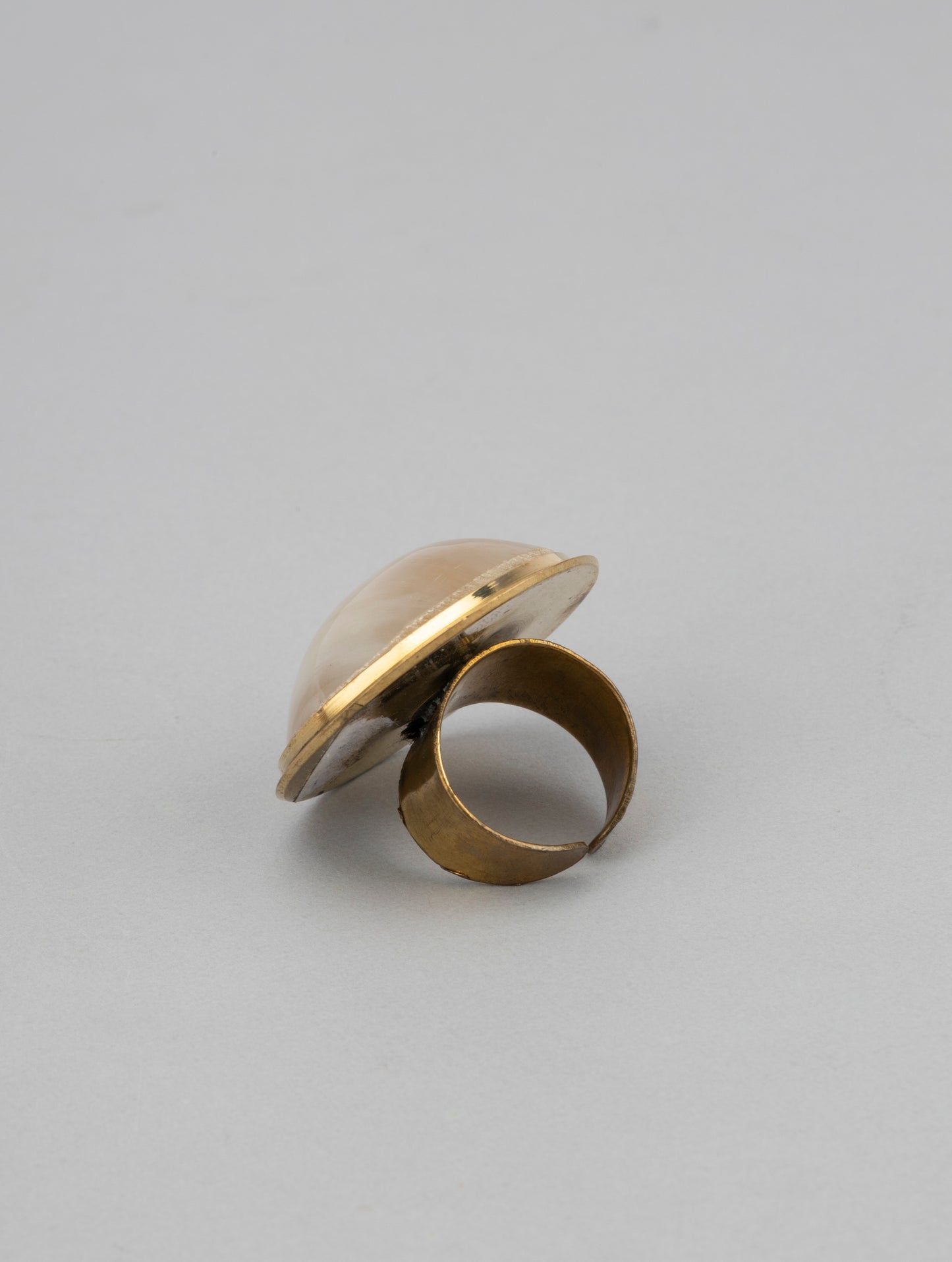 Gold Plated White Stone Studded Ring