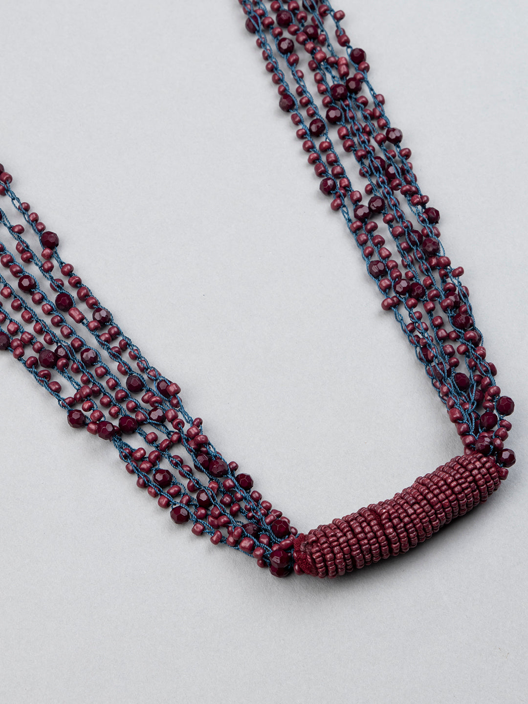 Multi Layered Beaded Necklace - Richeera