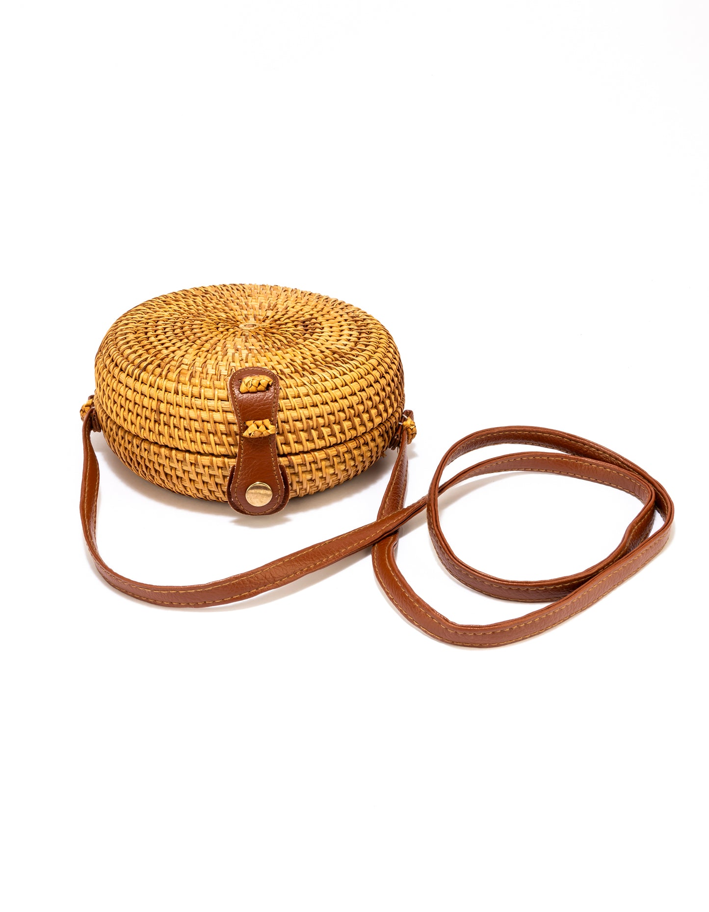 BASKET WEAVE PATTERN SLING BAG