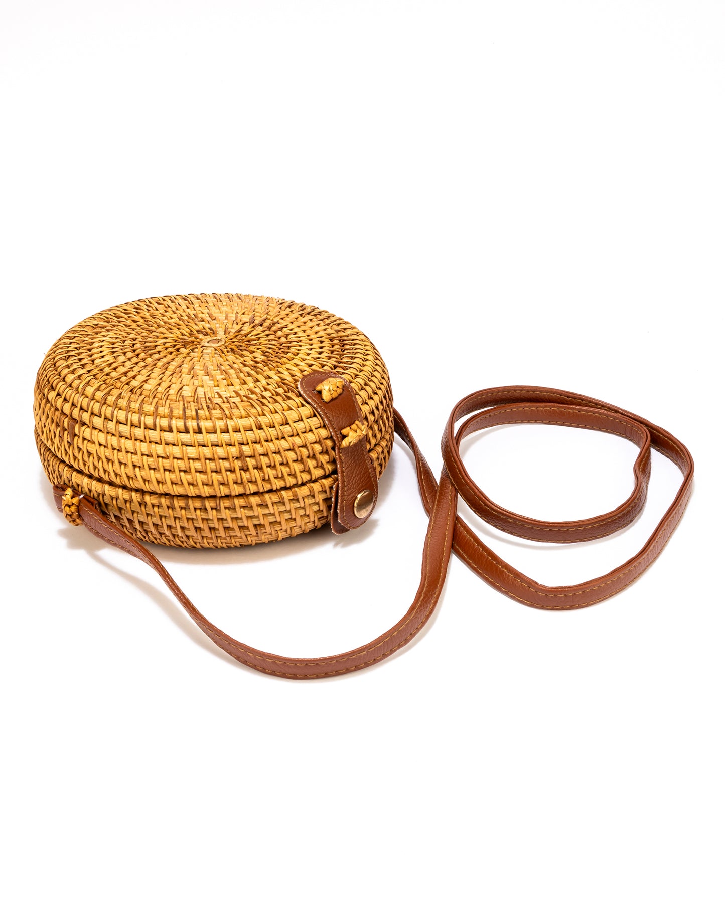 BASKET WEAVE PATTERN SLING BAG