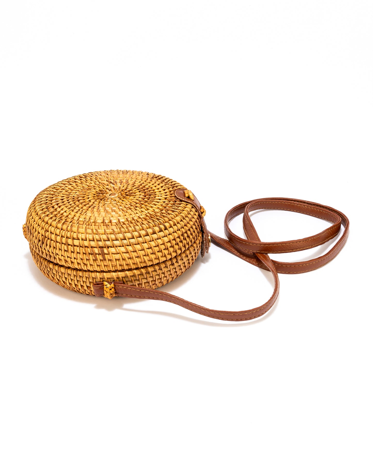 BASKET WEAVE PATTERN SLING BAG