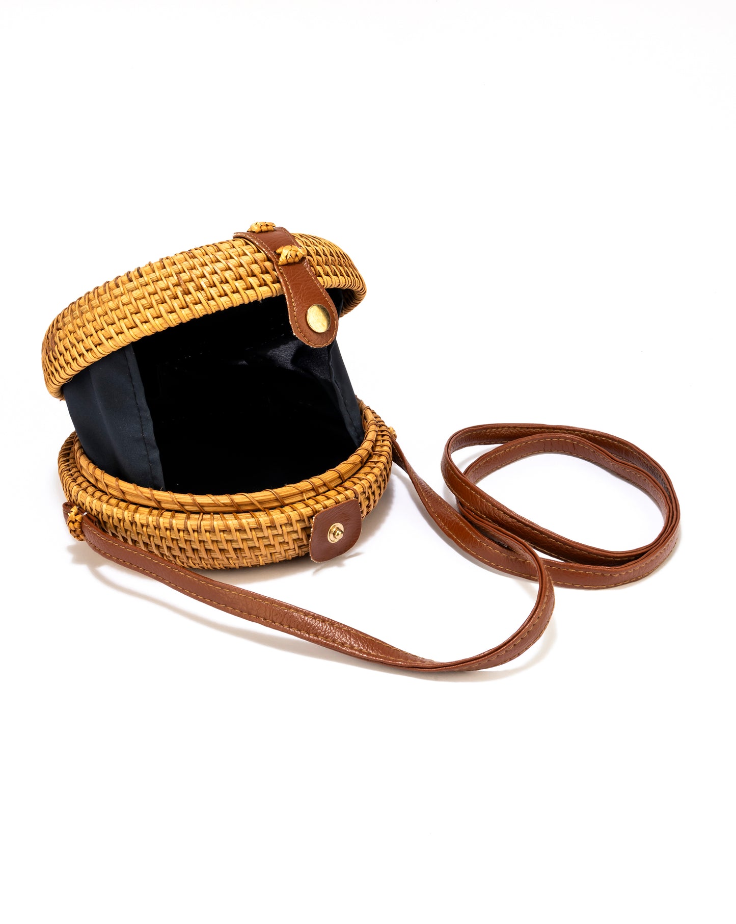 BASKET WEAVE PATTERN SLING BAG