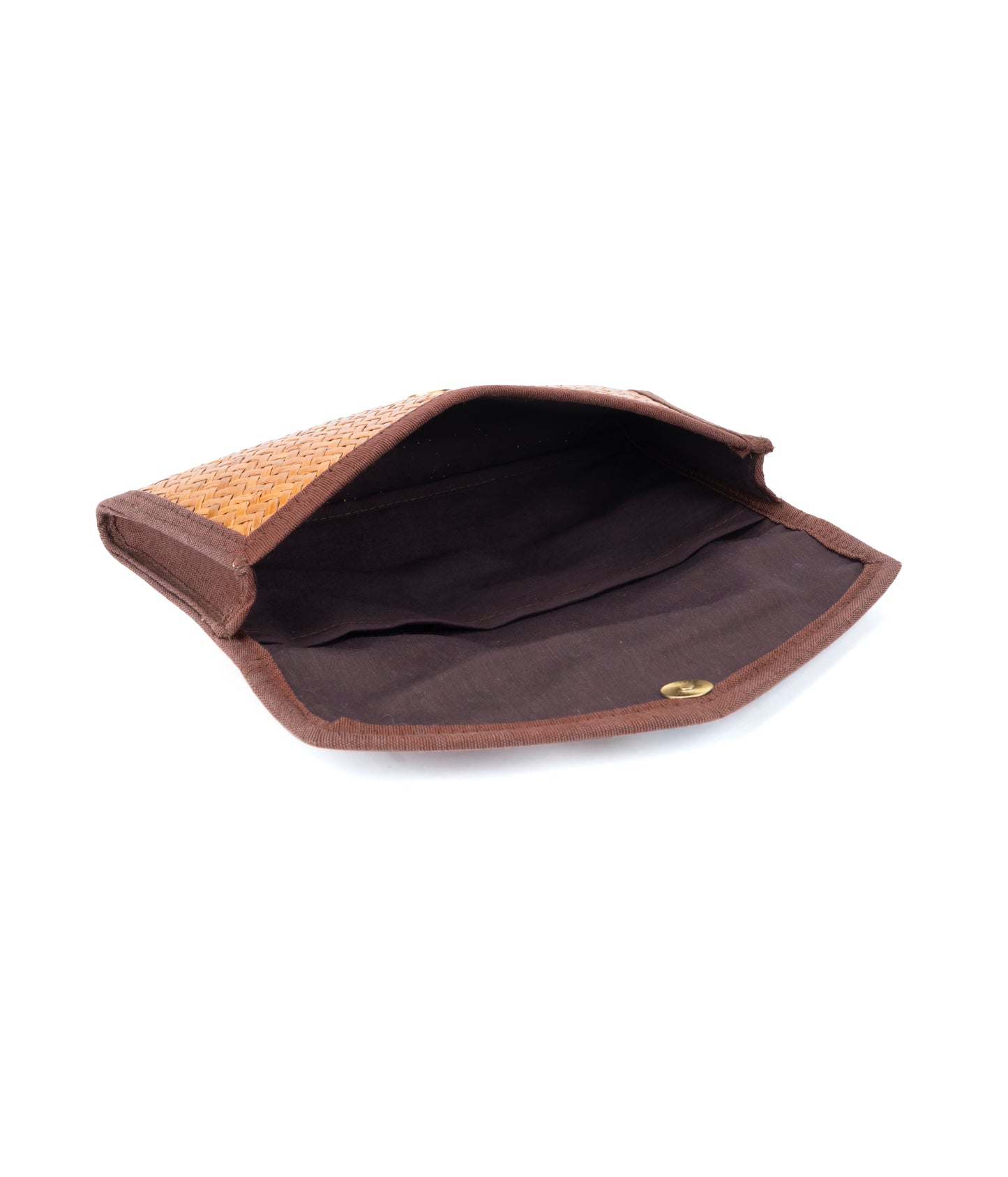 BASKET WEAVE PATTERN CLUTCH BAG