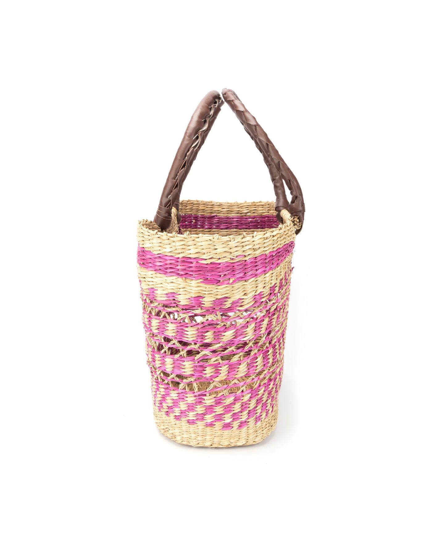 BASKET WEAVE PATTERN HAND BAG
